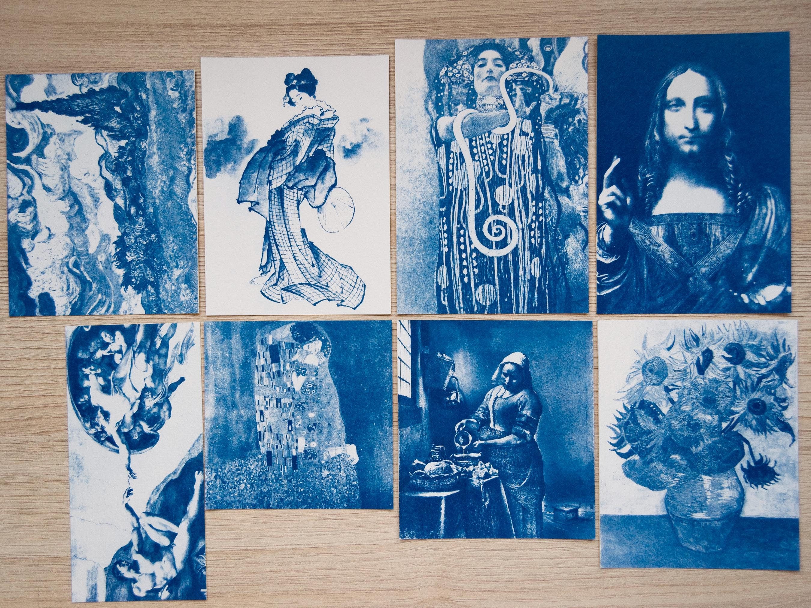 Famous Art Cyanotype Stencil Set