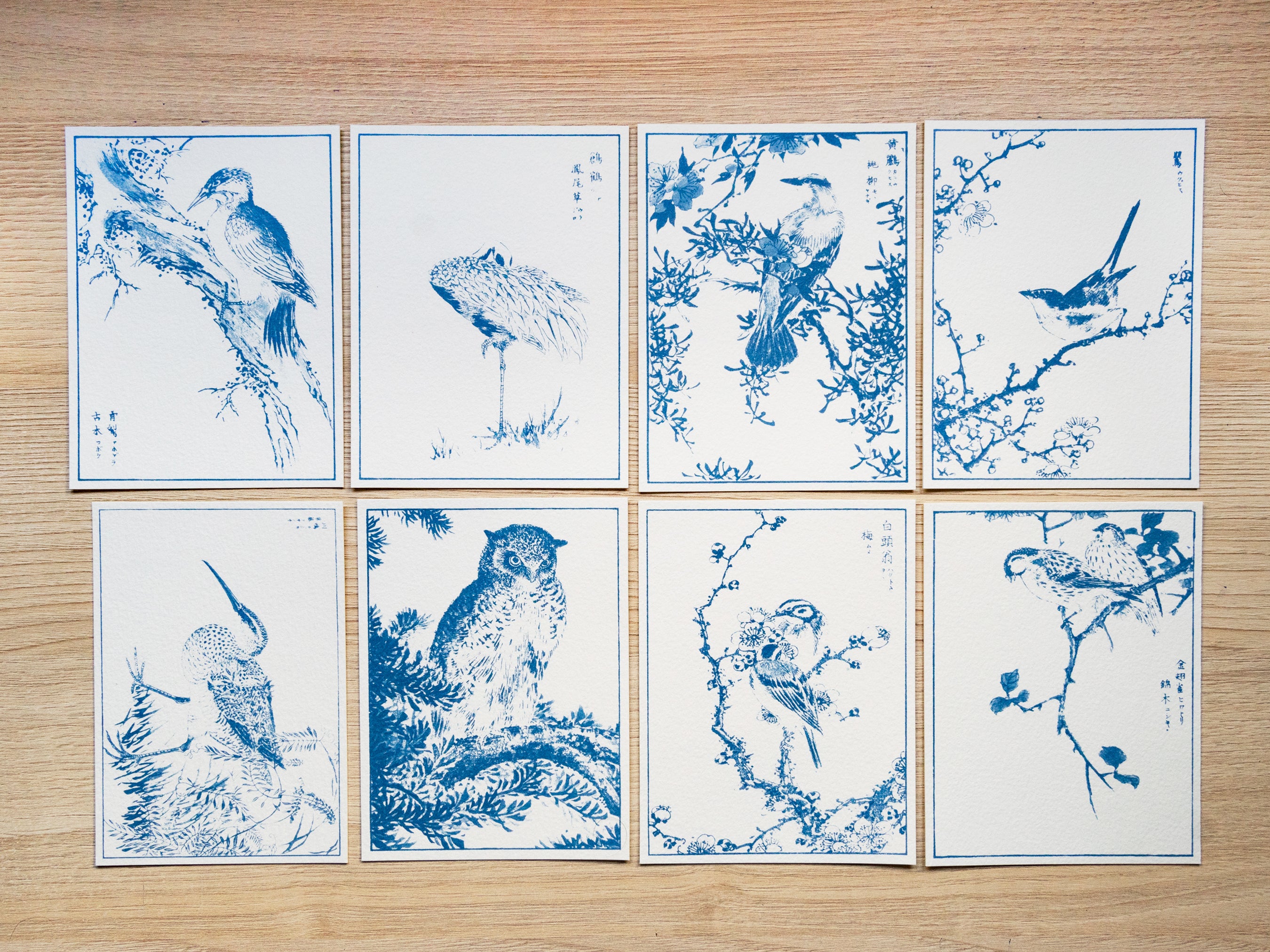 japanase_woodcuts_birds_cyanotype_print