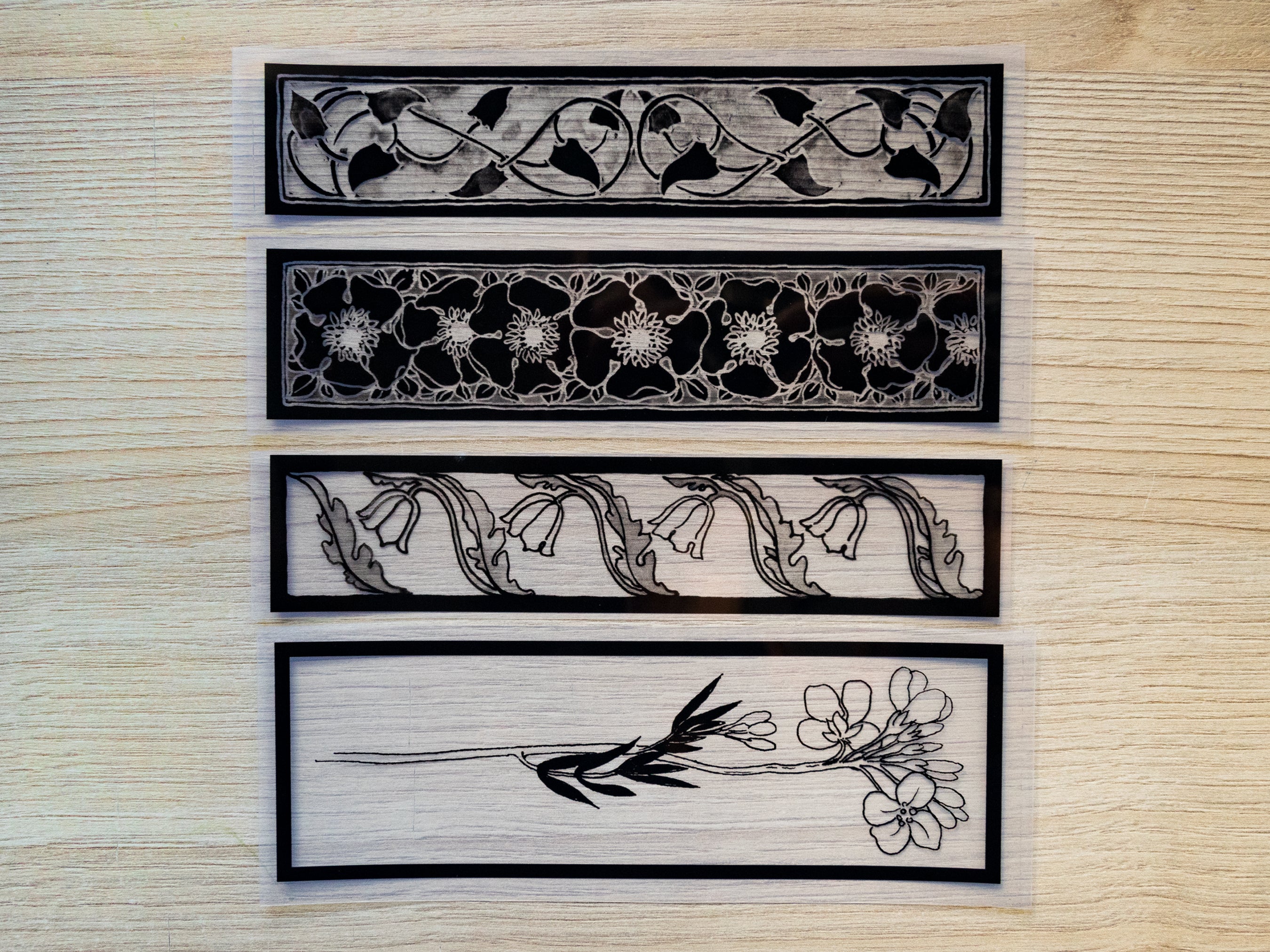 Vintage Designs Cyanotype Bookmark Stencils #2