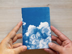 Handmade cyanotype notebook | Clouds landscape