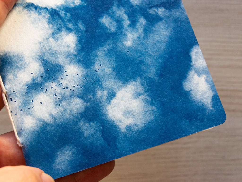 Handmade cyanotype notebook