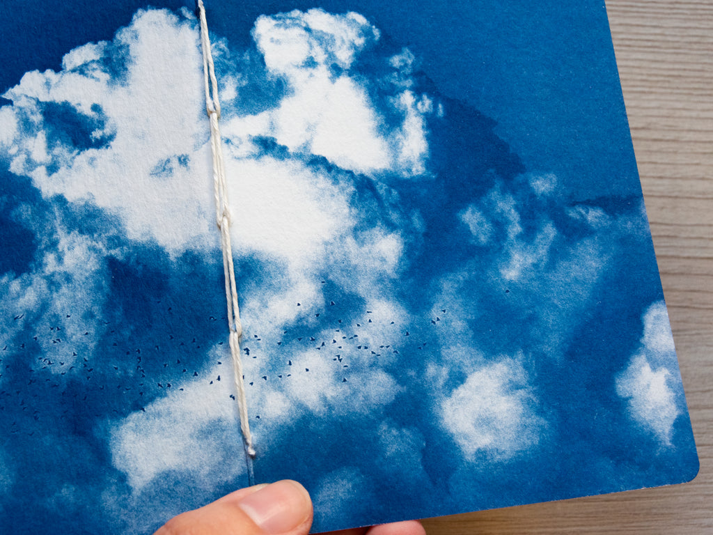 Handmade cyanotype notebook