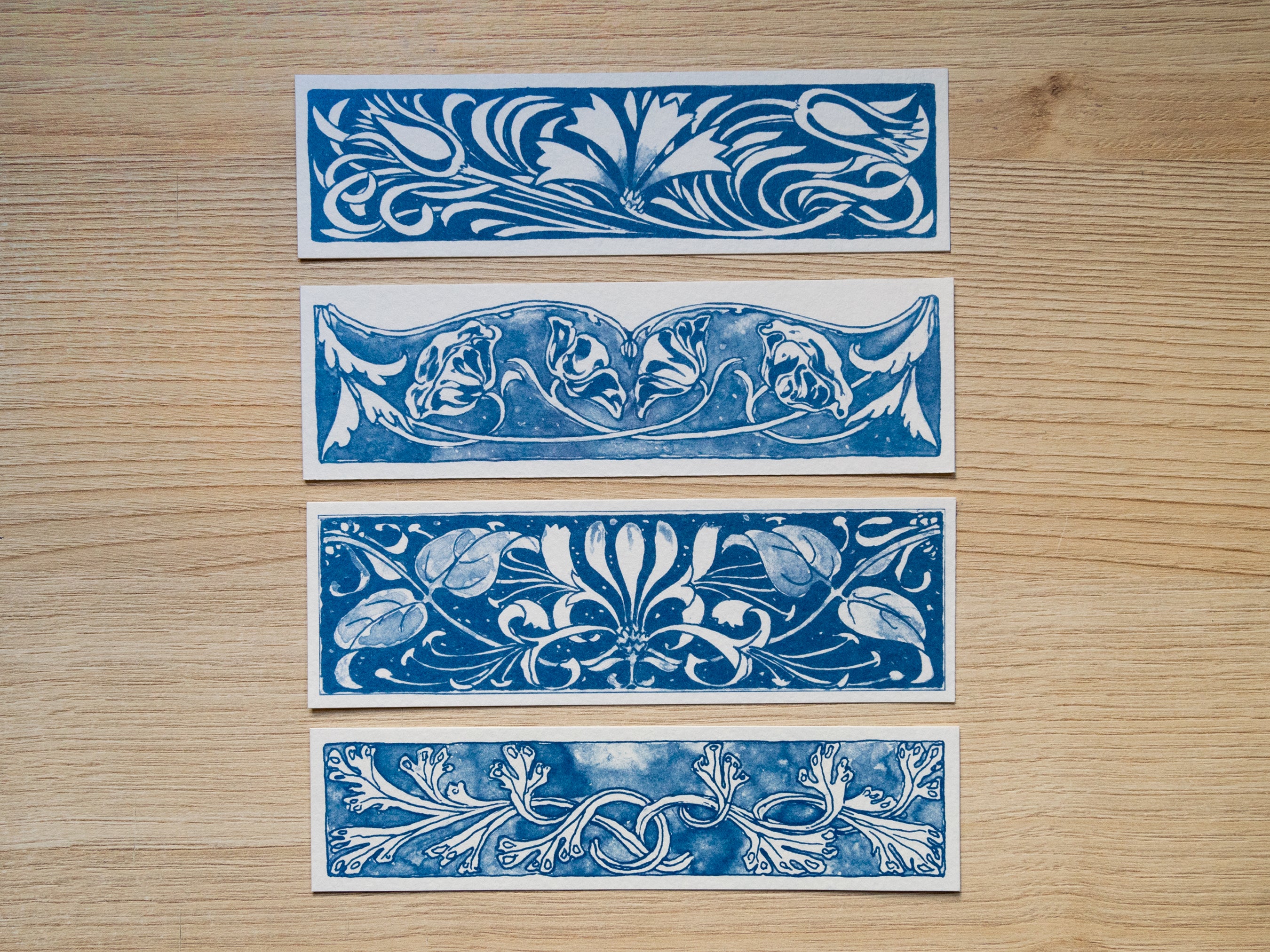 Vintage Designs Cyanotype Bookmark Stencils #2