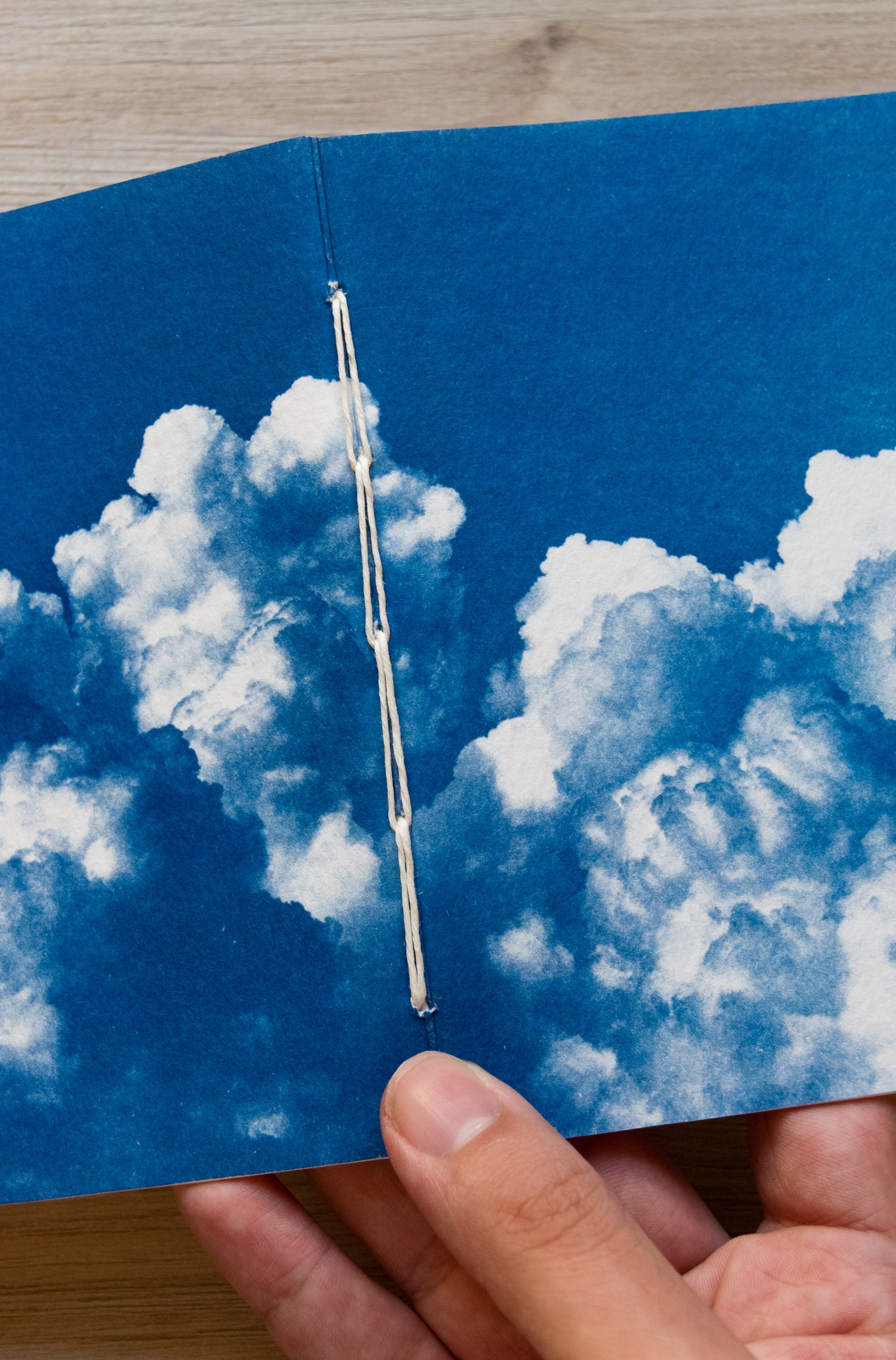 Handmade cyanotype notebook