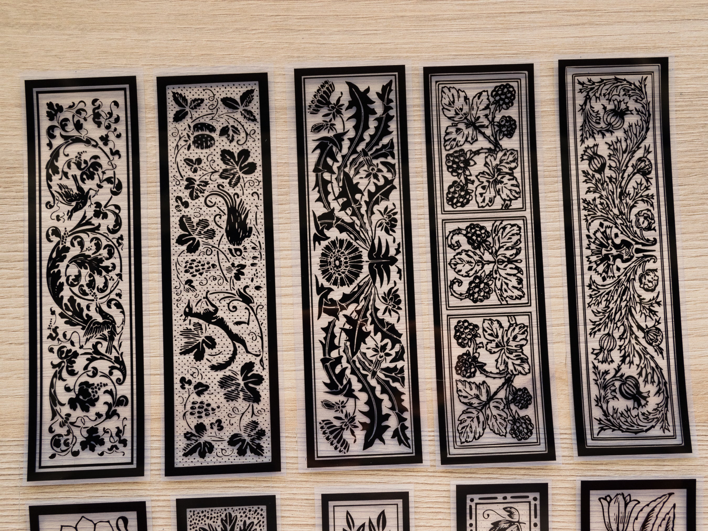 Vintage Designs Cyanotype Bookmark Stencils