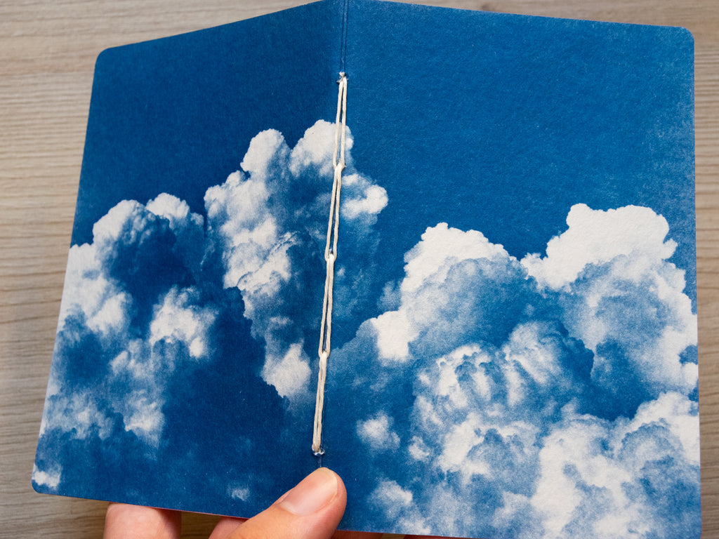 Handmade cyanotype notebook