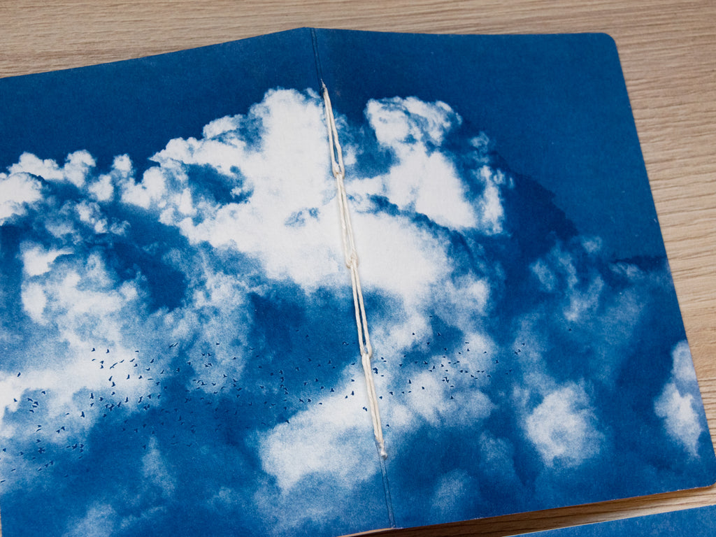 Handmade cyanotype notebook