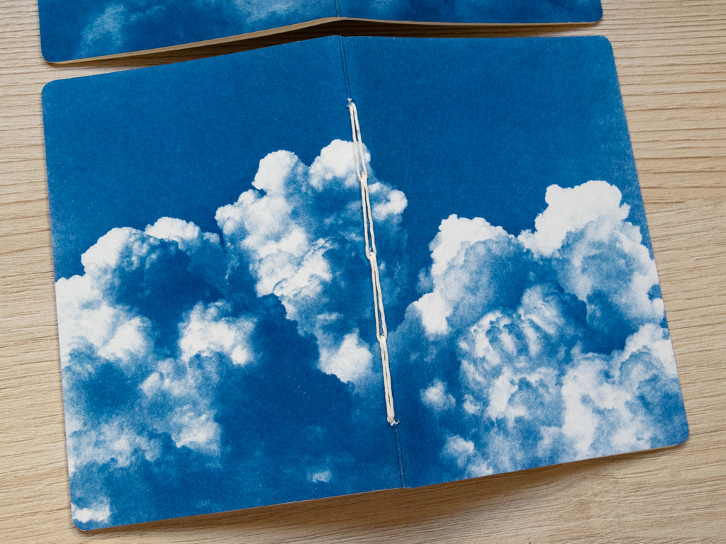 Handmade cyanotype notebook