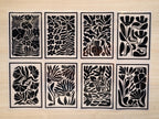 Abstract botanical Cyanotype Stencils