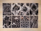 Art Deco Flowers Patterns Cyanotype stencils
