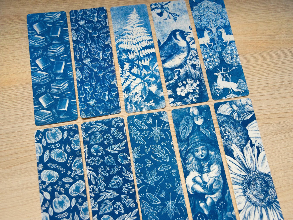 Autumn Cyanotype Bookmark 