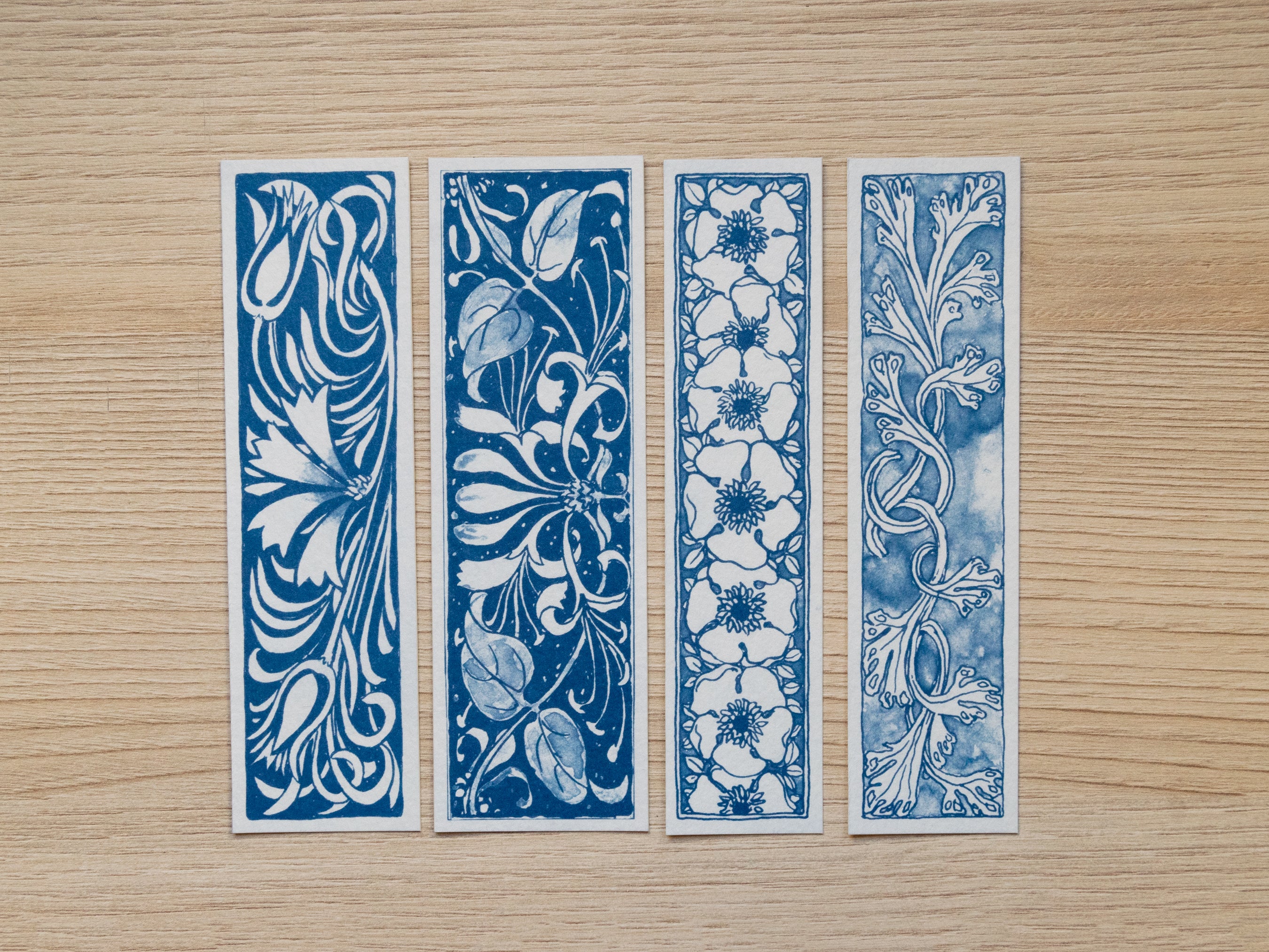 cyanotype bookmarks