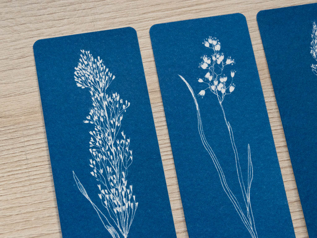 cyanotype bookmarks