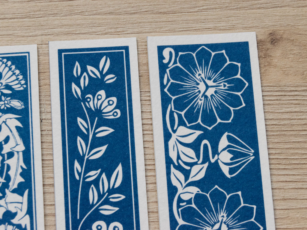 Cyanotypie-Lesezeichen, Vintage-Designs