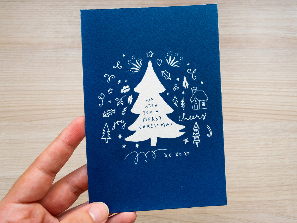 Christmas cyanotype stencils