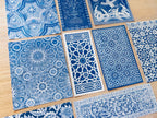 Cyanotype Arabic pattern prints