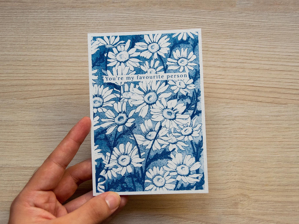 Cyanotype Stencils for Greeting Cards