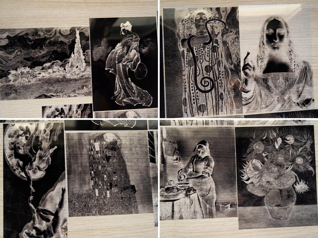 Cyanotype Stencils of Famous Works of Art