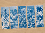 DIY cyanotype floral bookmarks