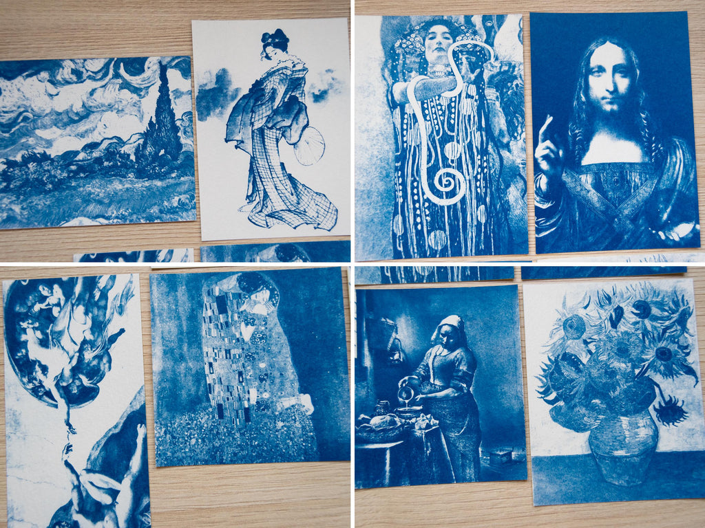 Famous Art Cyanotype prints