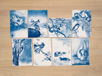 Japanese Animals Cyanotype Stencil Set