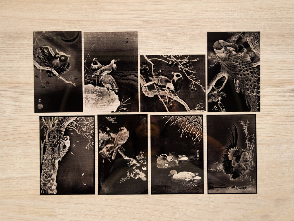 Japanese Animals solar printing Stencil Set