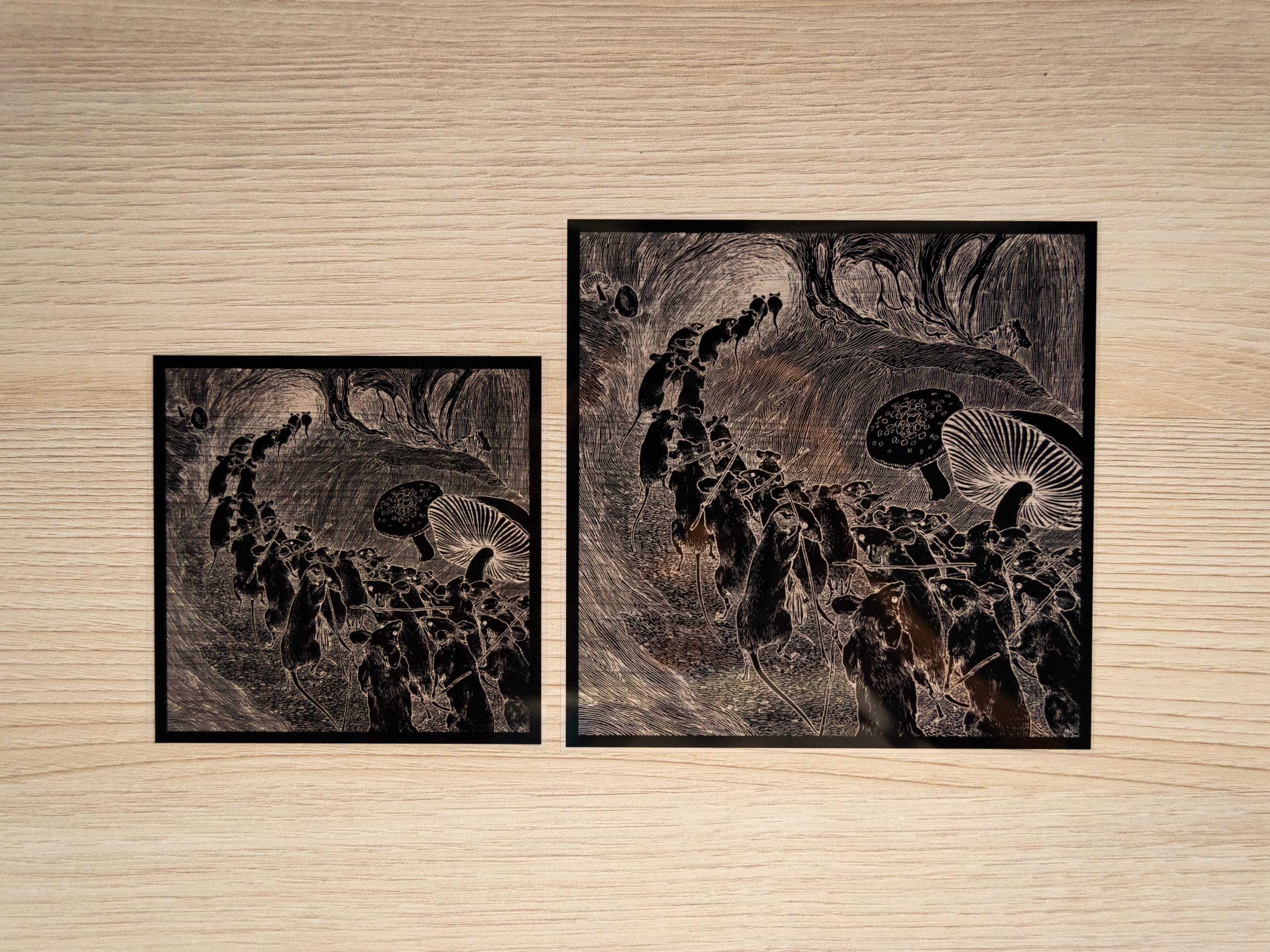 mice artworks cyanotype negatives