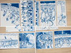 Mice artworks cyanotype prints