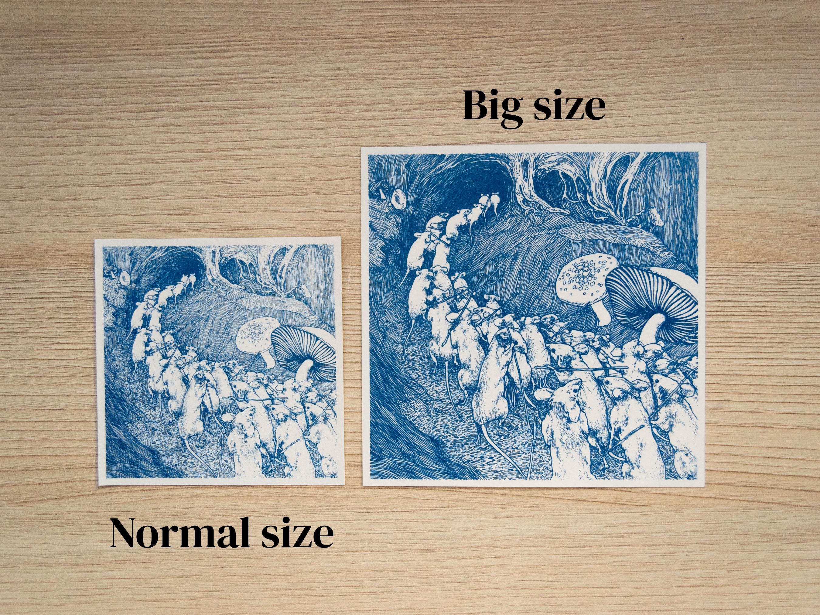Mice artworks cyanotype stencils for solar printing