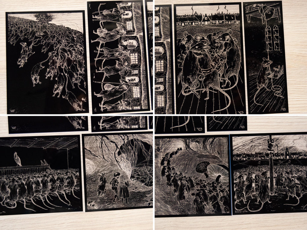 Mice cyanotype stencils for solar printing