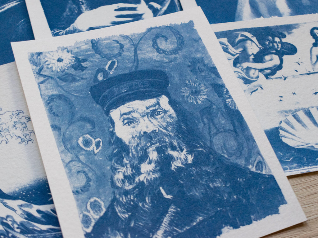 Portrait of the Postman stencils for solar printing