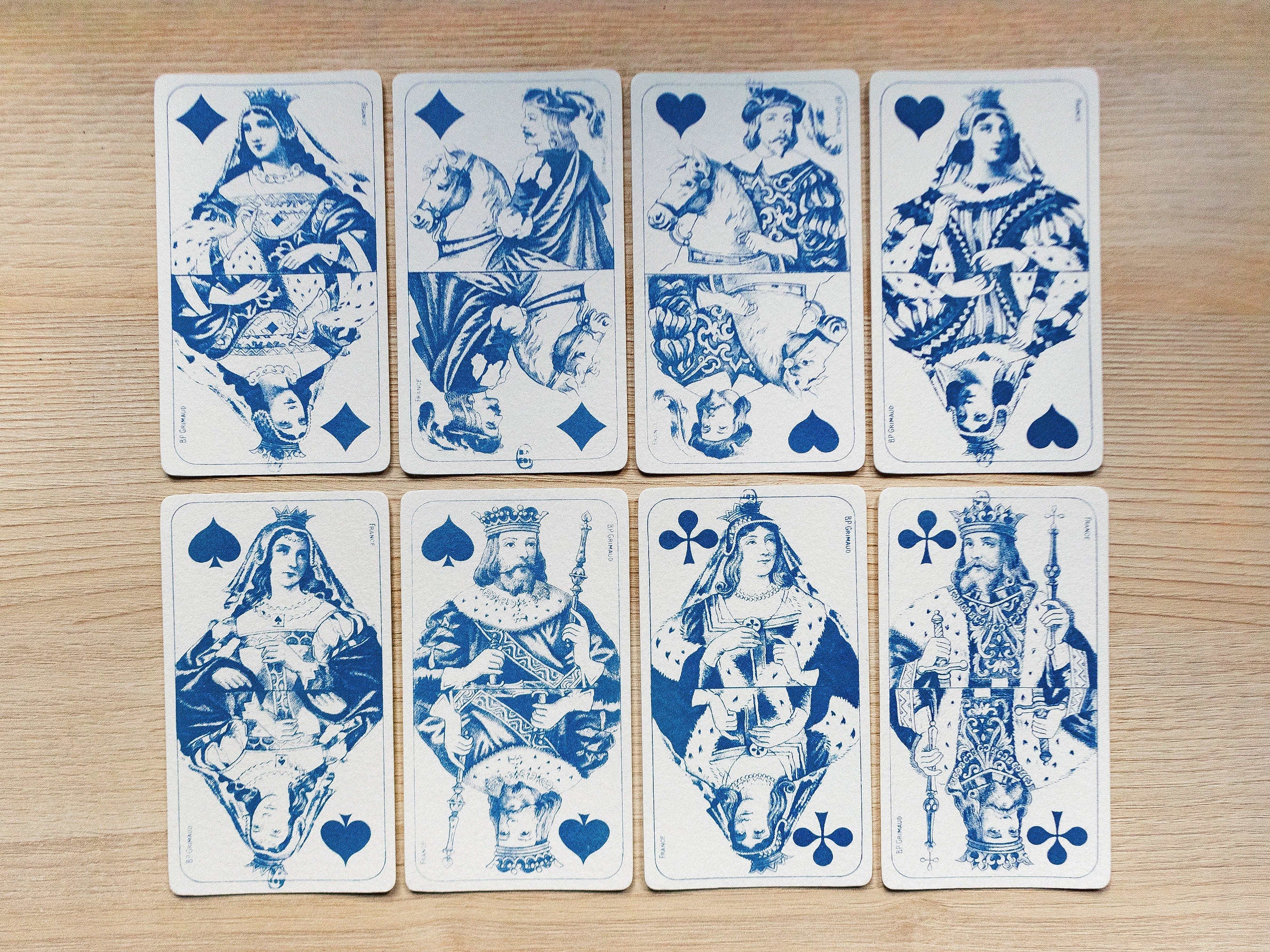 Tarot Nouveau Grimaud cyanotype prints
