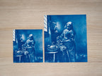 The Milkmaid made with cyanotype