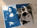 The Mona Lisa cyanotype print