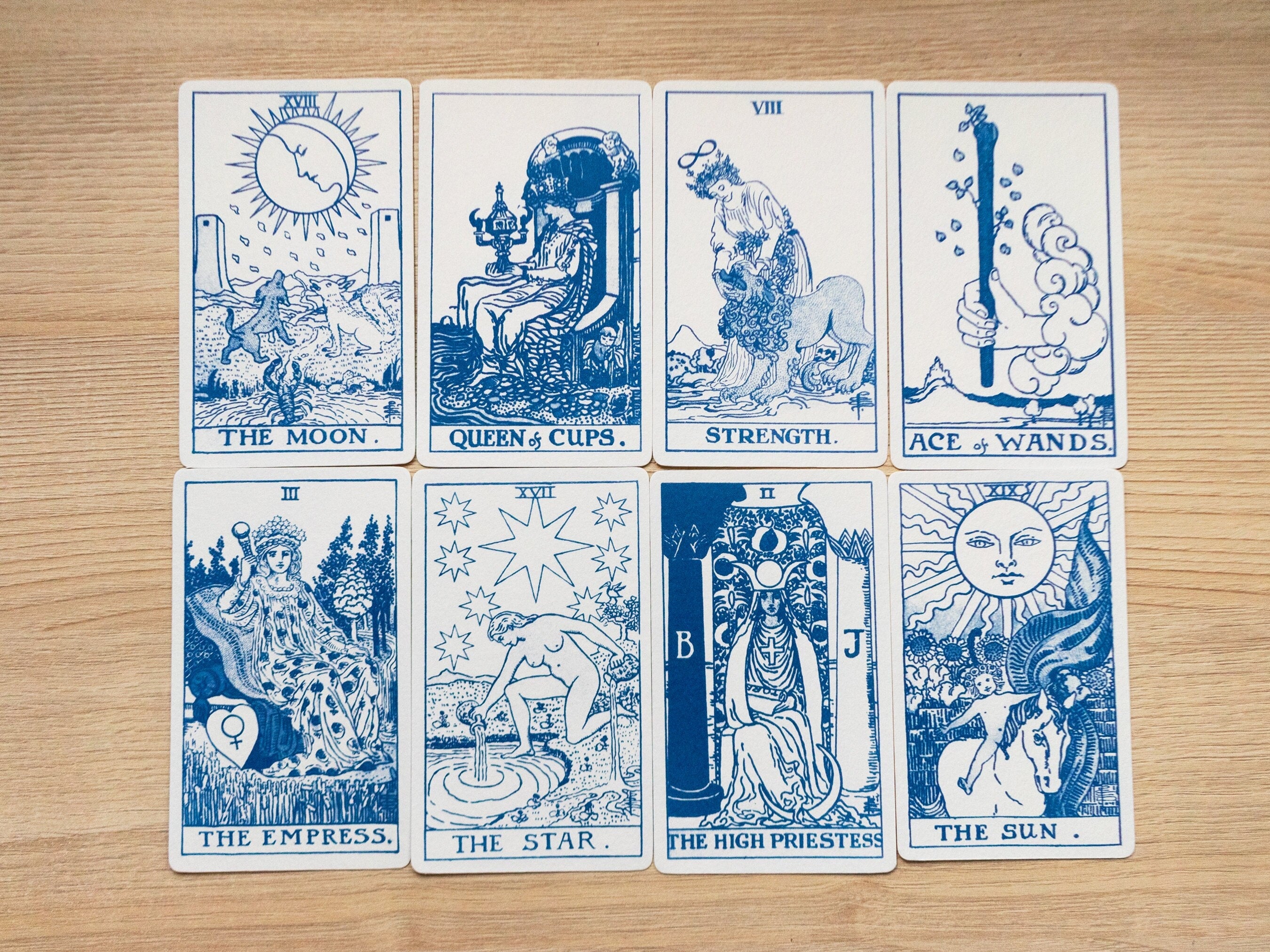 Waite-Smith Tarot Deck Cyanotype 
