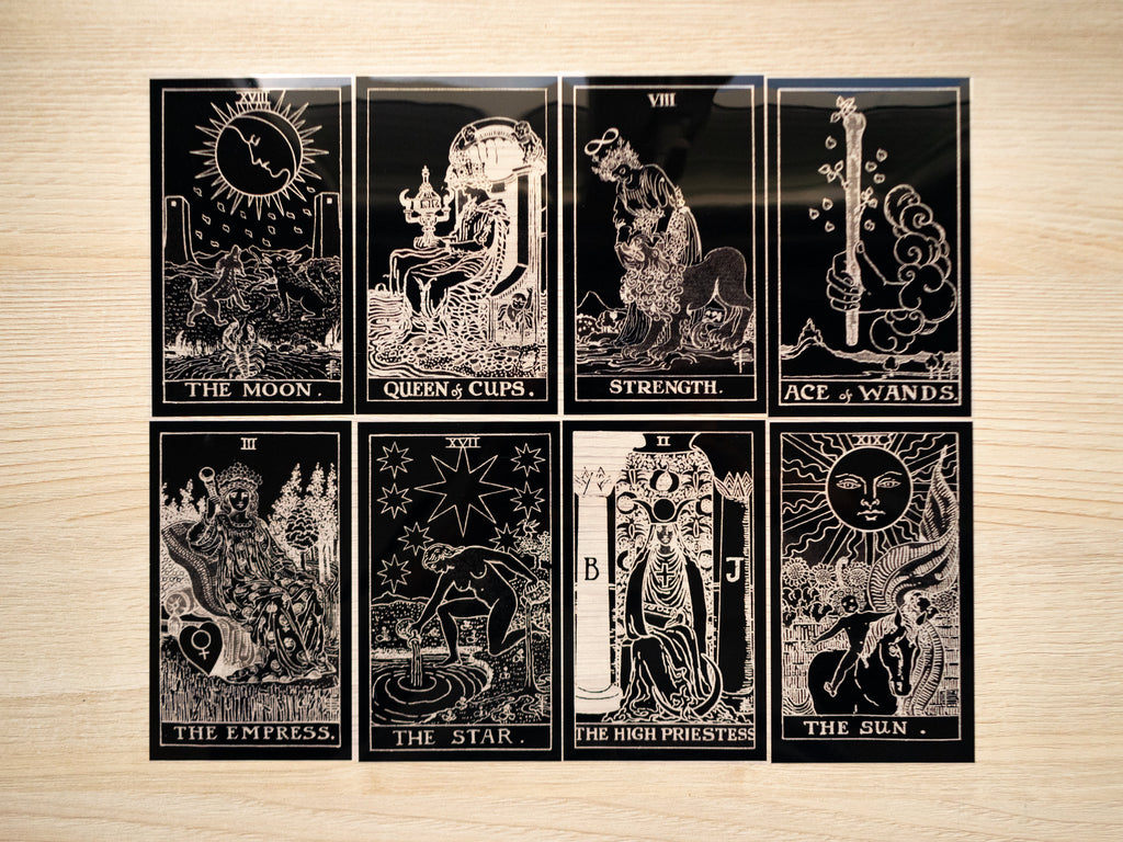 Waite-Smith Tarot Deck Cyanotype negatives