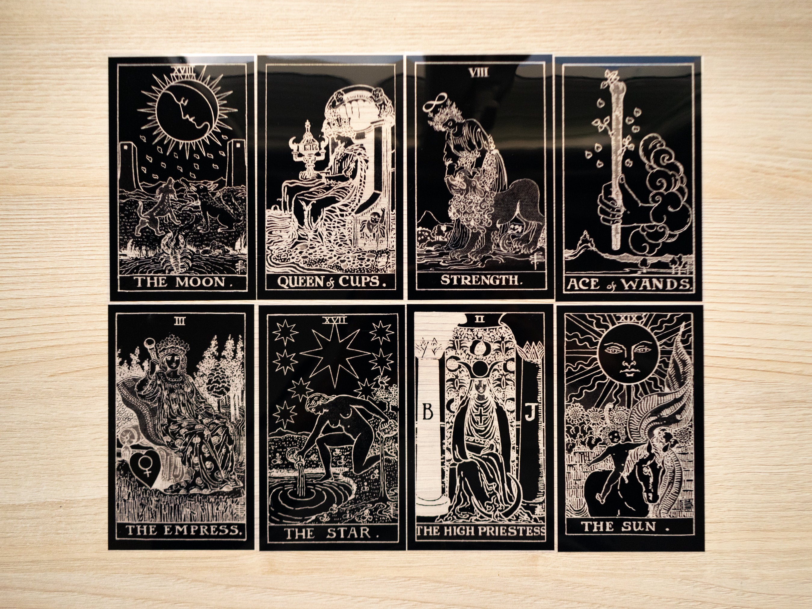 Waite-Smith Tarot Deck Cyanotype negatives