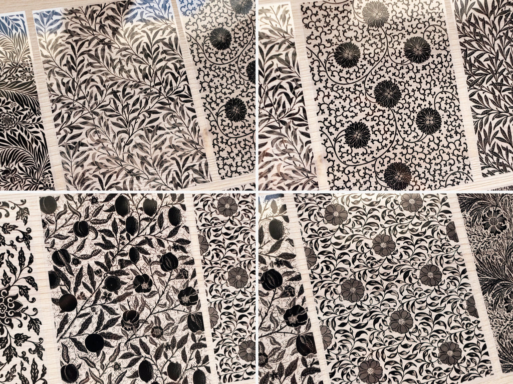 William Morris negatives for solar printing