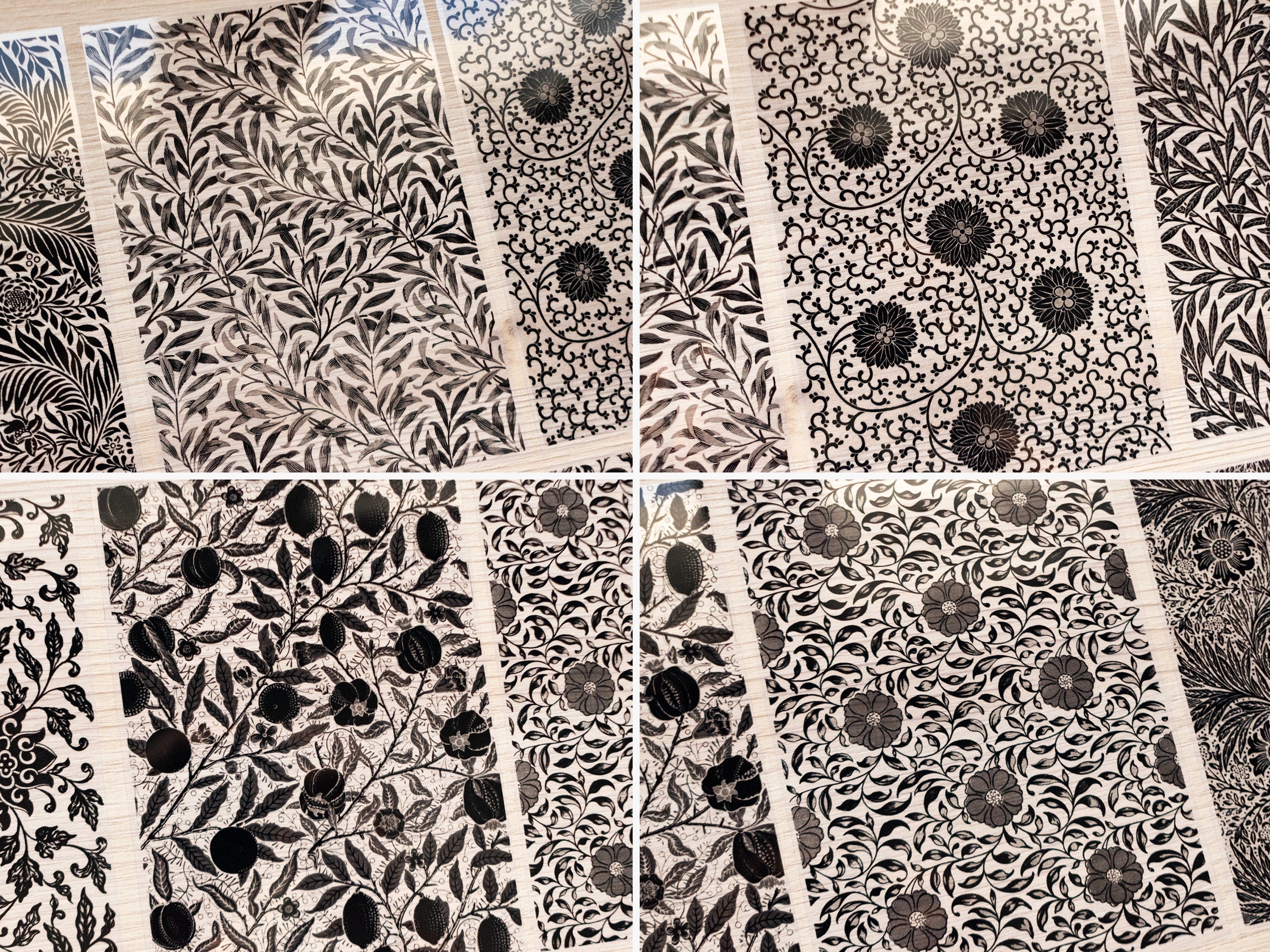 William Morris negatives for solar printing