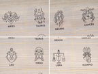 Zodiac signs cyanotype negatives