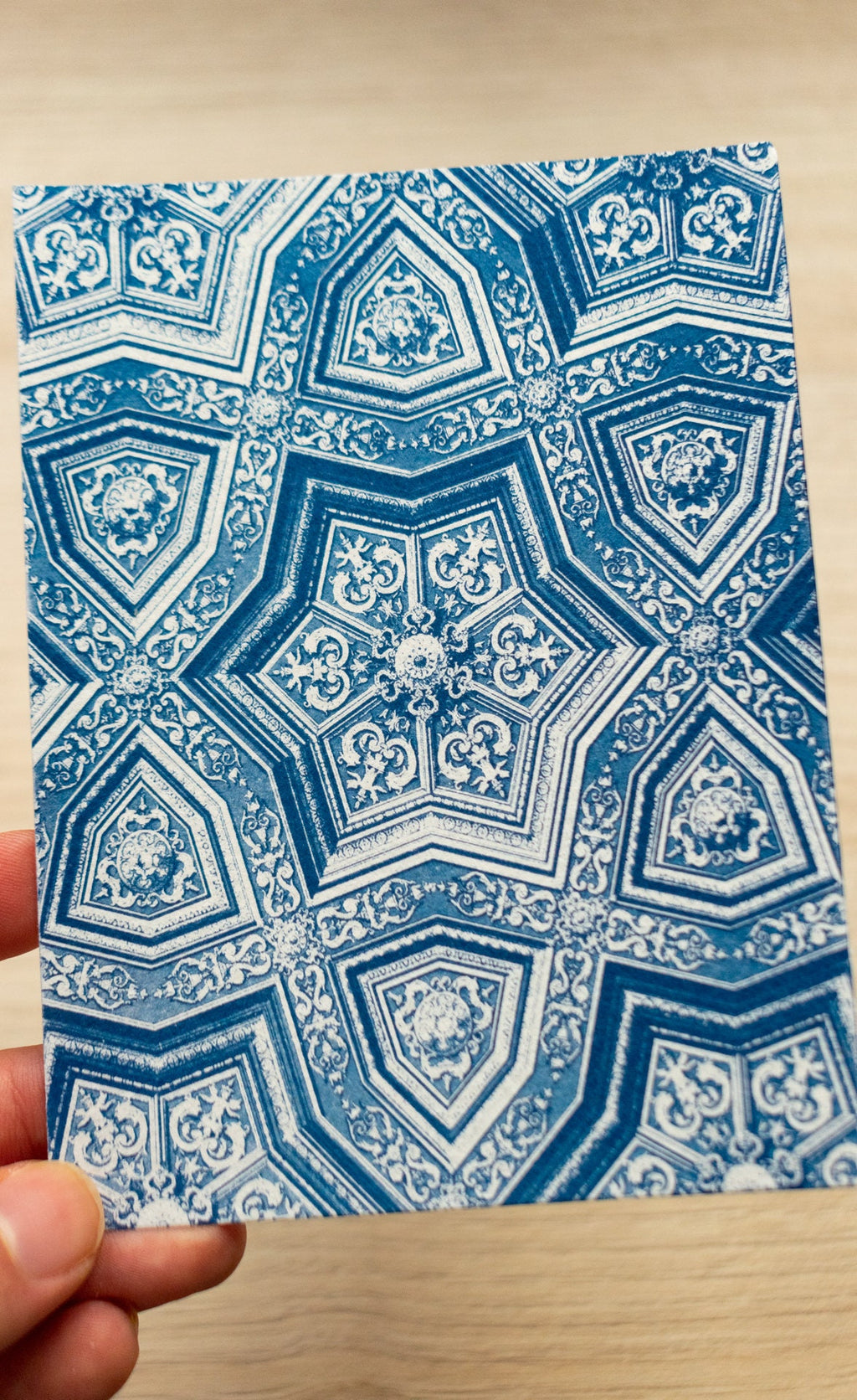 arabic art cyanotype print
