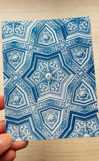 arabic art cyanotype print