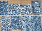 arabic patterns cyanotype