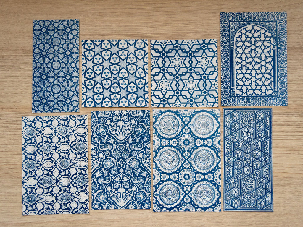 arabic patterns cyanotype art