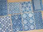 arabic patterns cyanotype print
