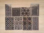 arabic patterns cyanotype stencils