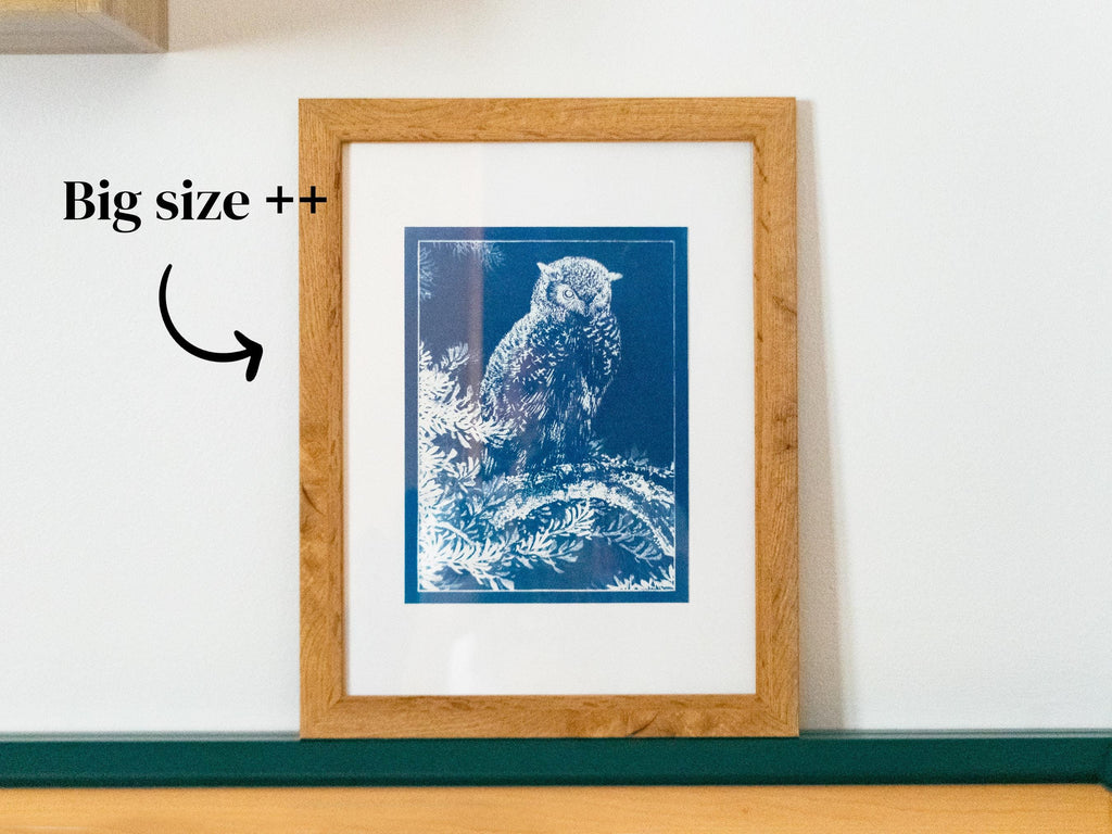 big cyanotype print for wall