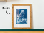 big cyanotype print for wall