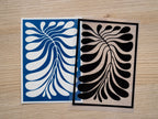 boho flower design for cyanotype
