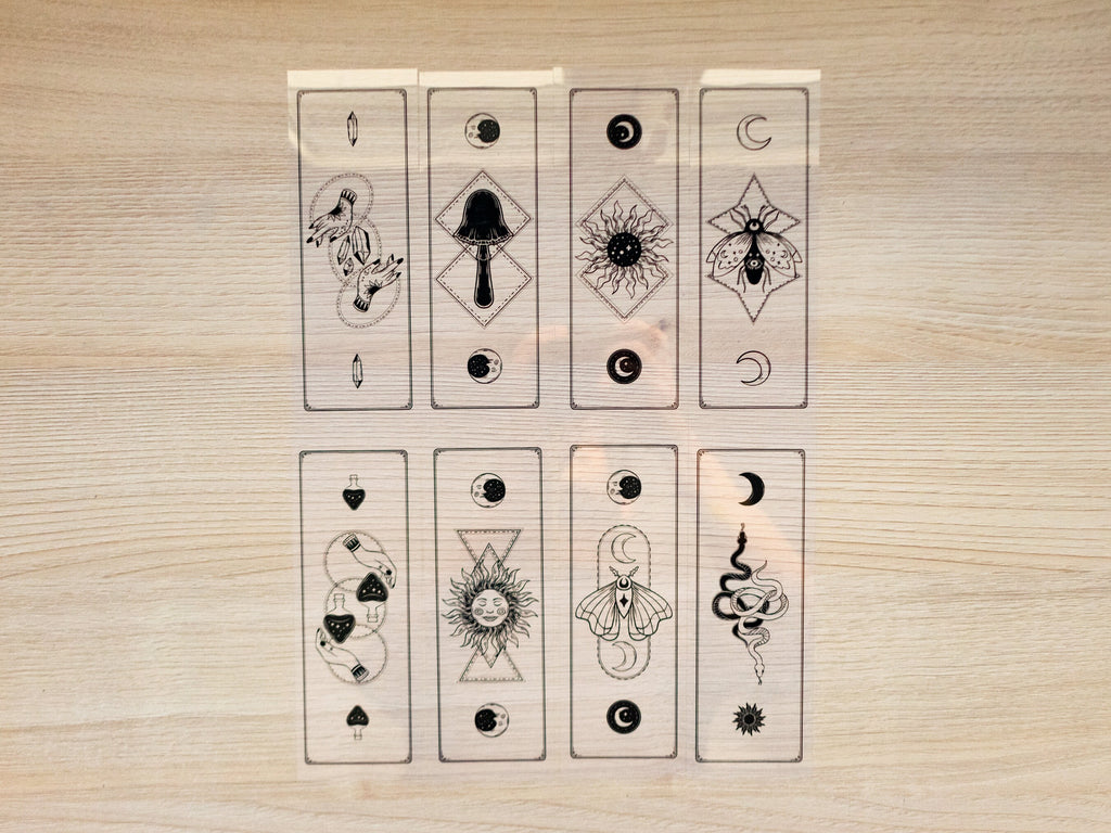 bookmarks cyanotype stencils